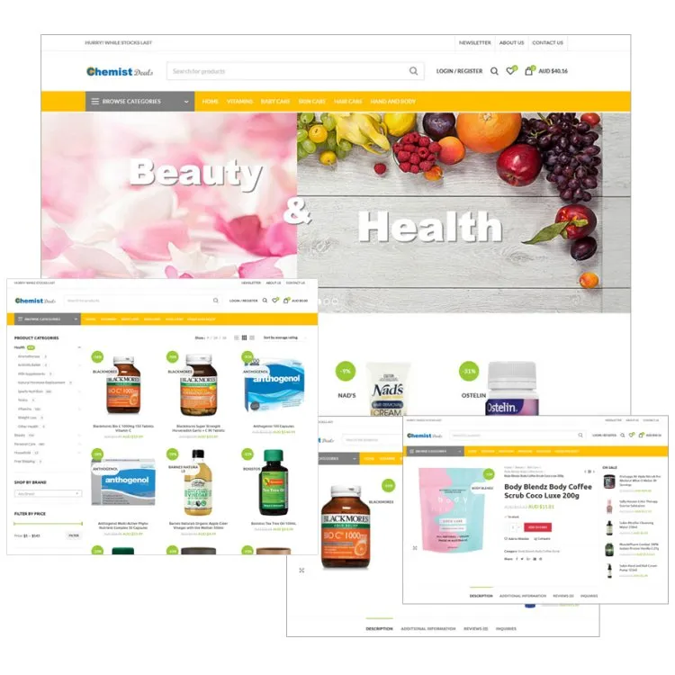 Chemist Deals，一家健康美容分销商网店