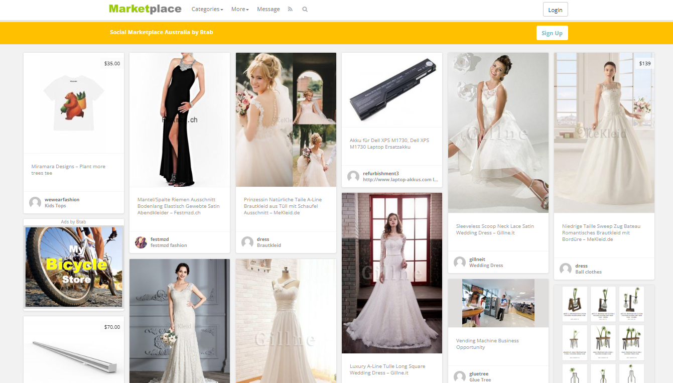The Marketplace Australia website