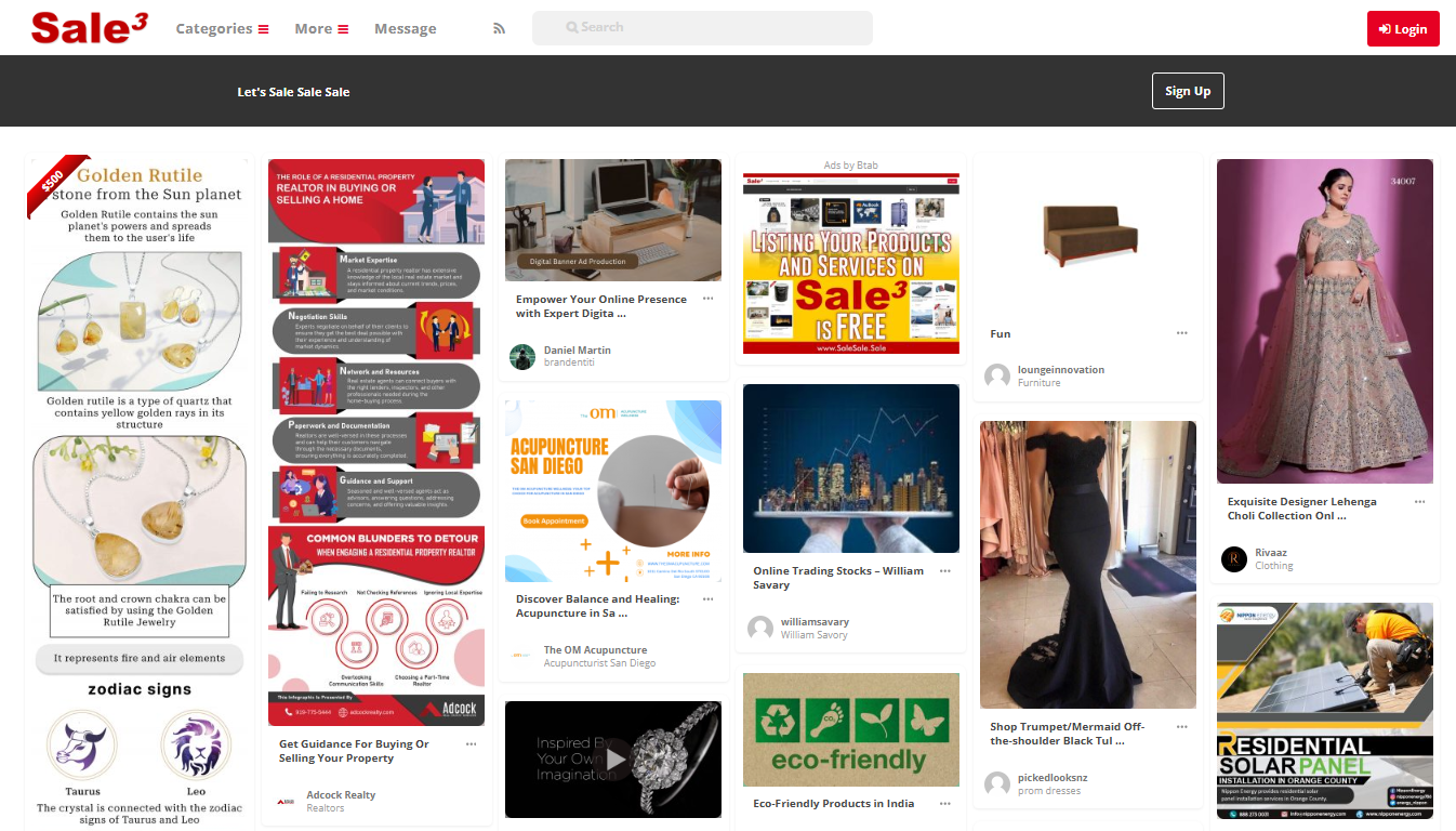 The Sale Sale Sale website